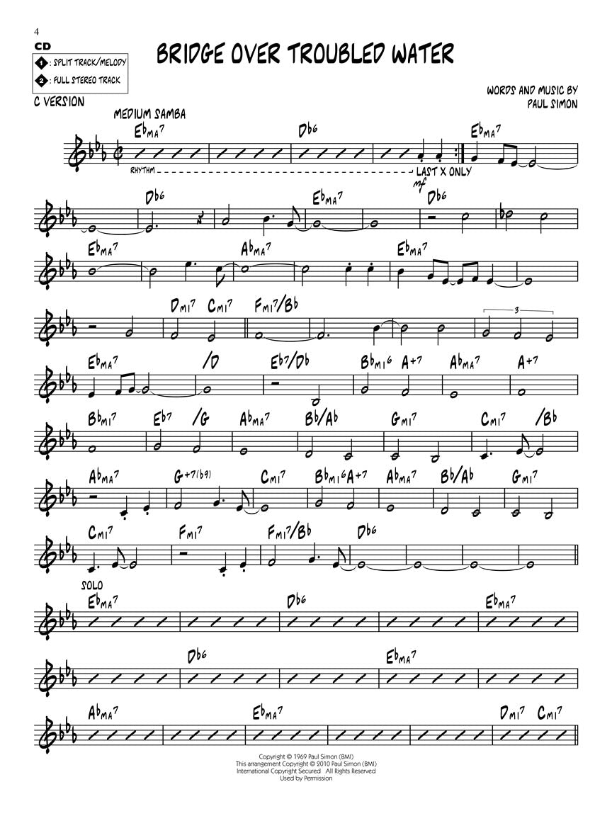 Paul Simon - Jazz Play Along Volume 122 Book/Cd