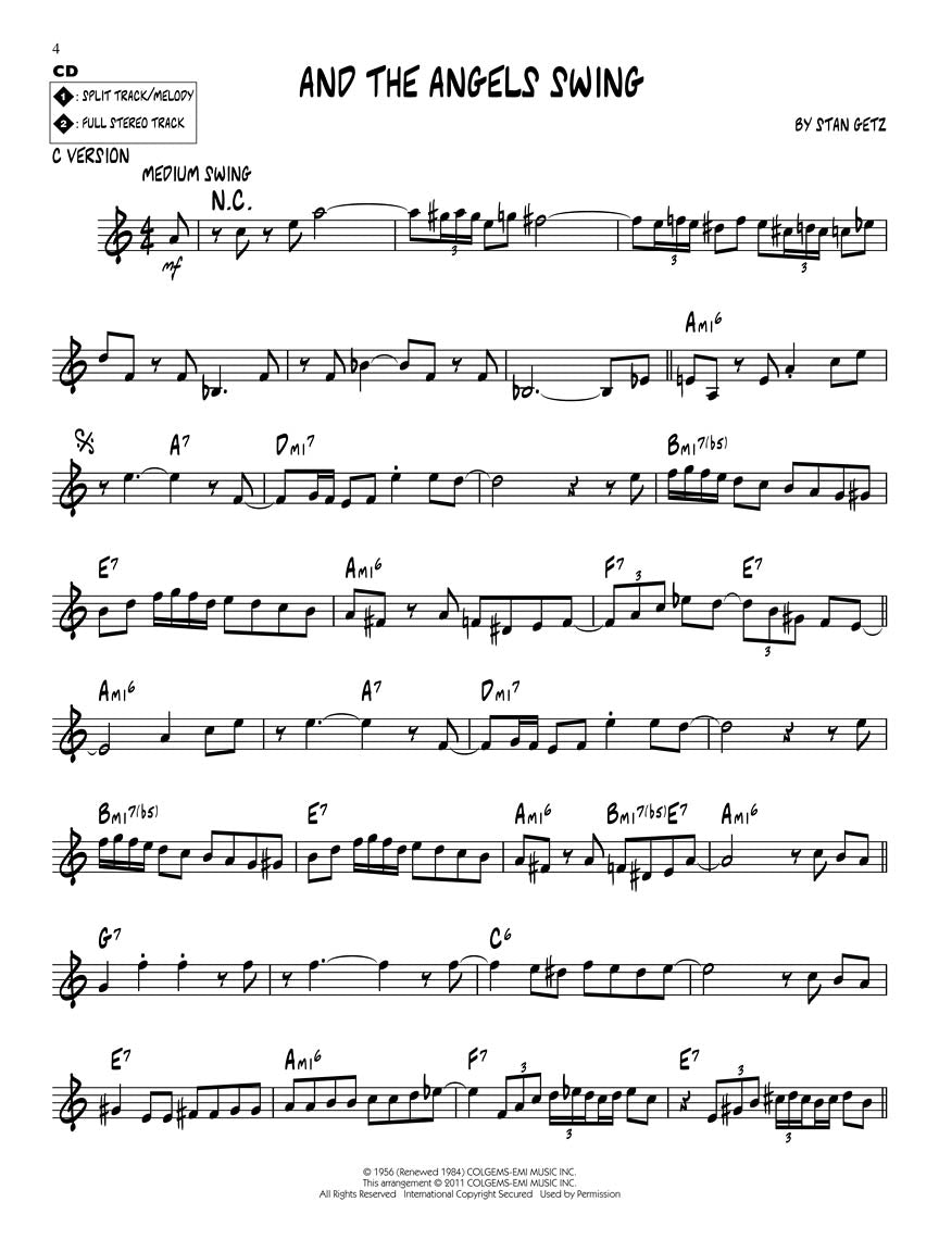 Stan Getz Essentials - Jazz Play Along Volume 132 Book/Cd