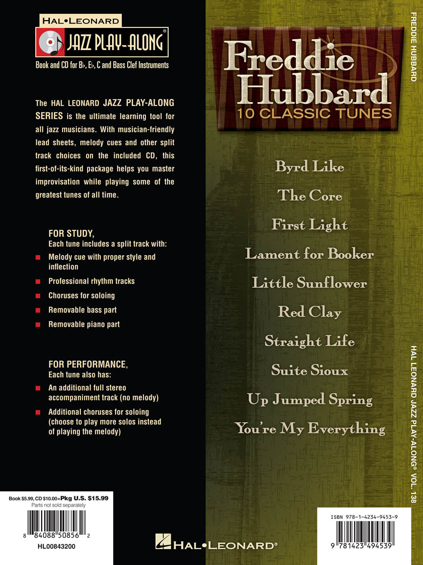 Freddie Hubbard - Jazz Play Along Volume 138 Book/Cd