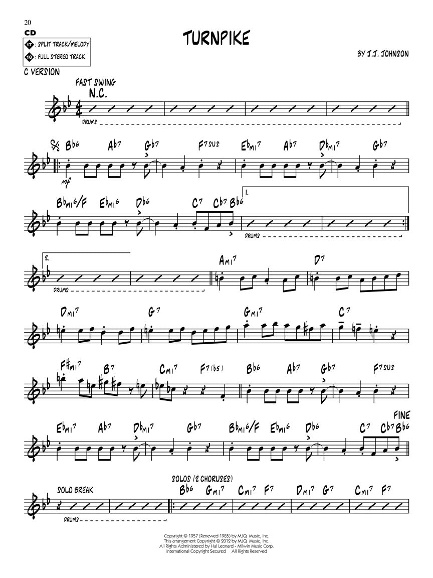 JJ Johnson - Jazz Play Along Volume 152 Book/Cd