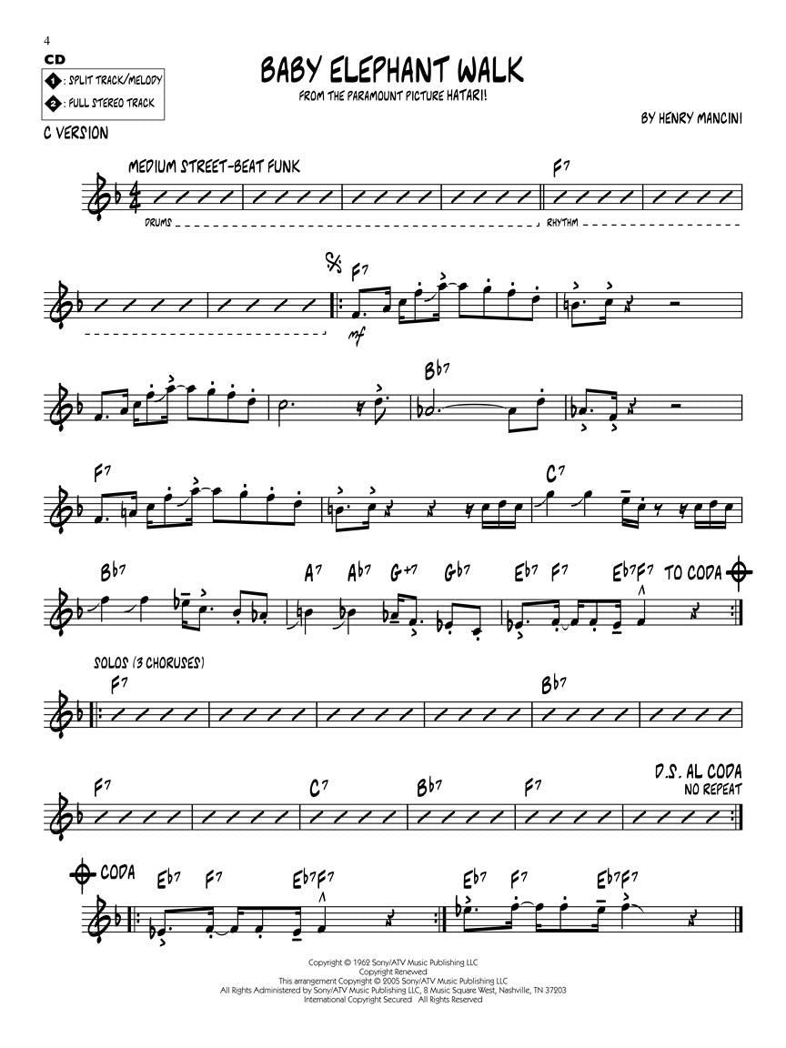 Henry Mancini - Jazz Play Along Volume 154 Book/Cd