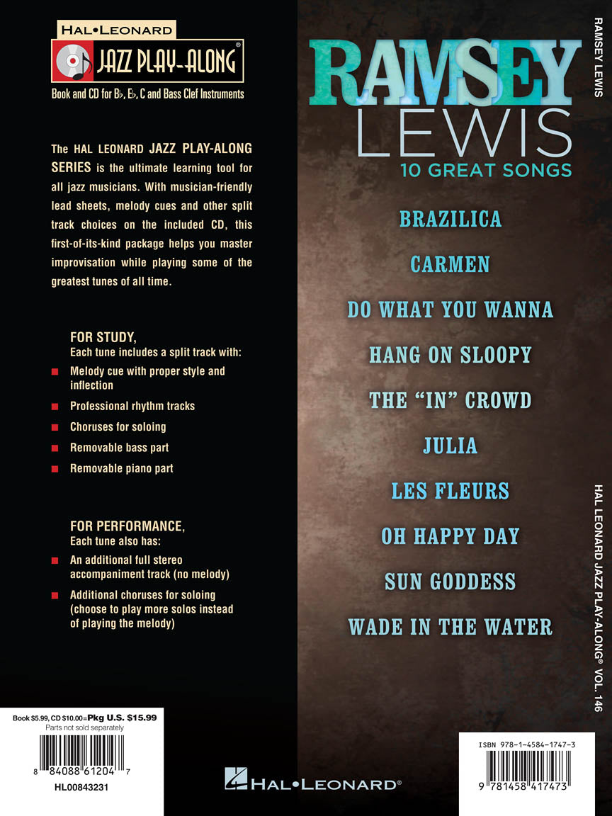 Ramsey Lewis - Jazz Play Along Volume 146 Book/Cd