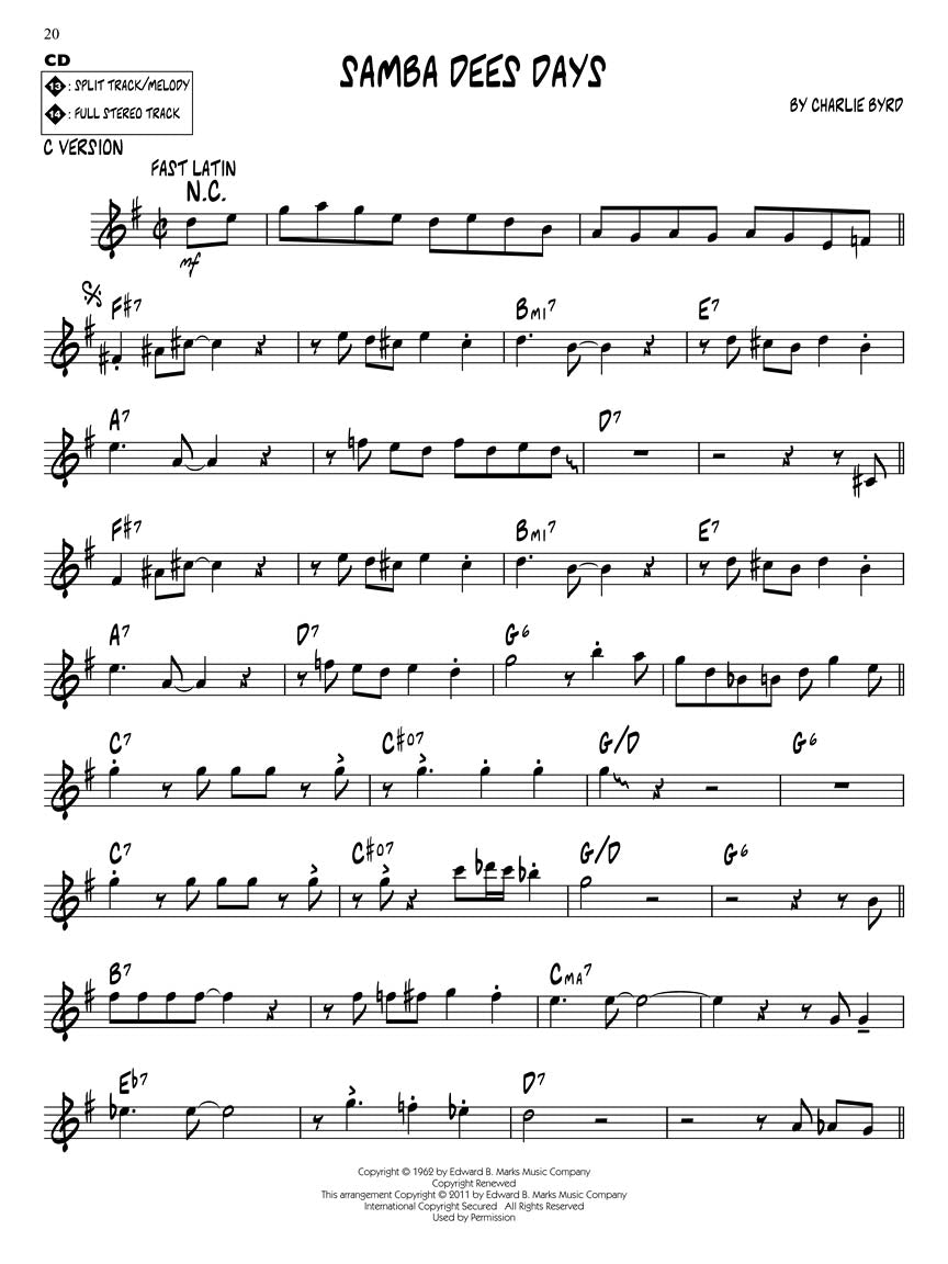 Samba - Jazz Play Along Volume 147 Book/Cd