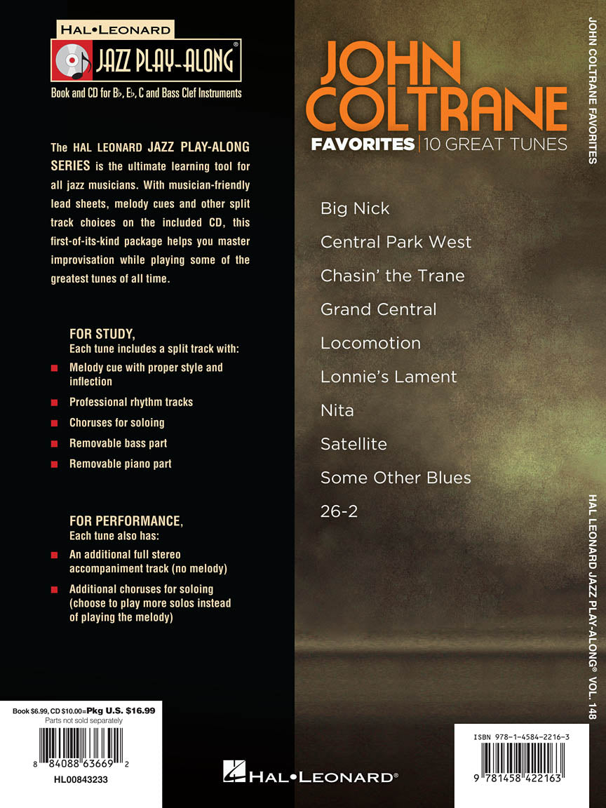 John Coltrane Favourites - Jazz Play Along Volume 1 Book/Cd