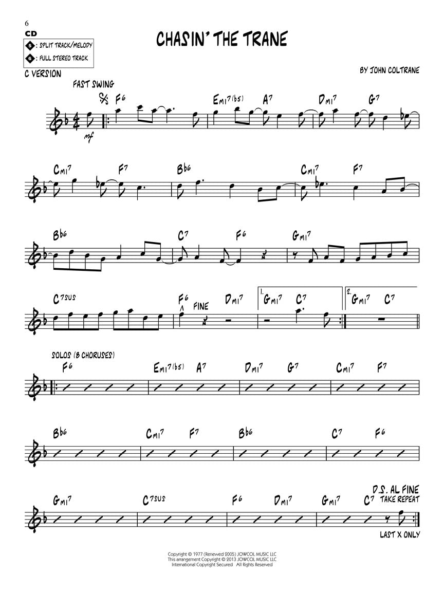 John Coltrane Favourites - Jazz Play Along Volume 1 Book/Cd