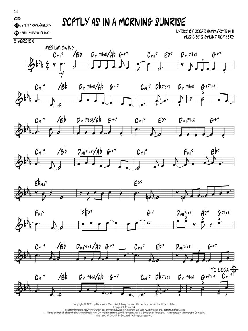 John Coltrane Standards - Jazz Play Along Volume Book/Cd