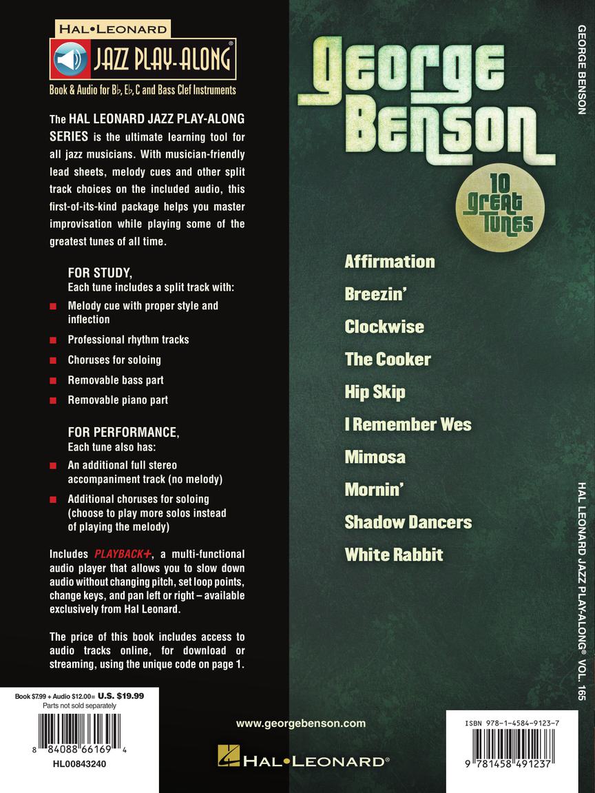 George Benson - Jazz Play Along Volume 165 Book/Cd