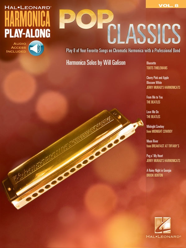 Pop Classics Harmonica Playalong V8 Bk/Ola