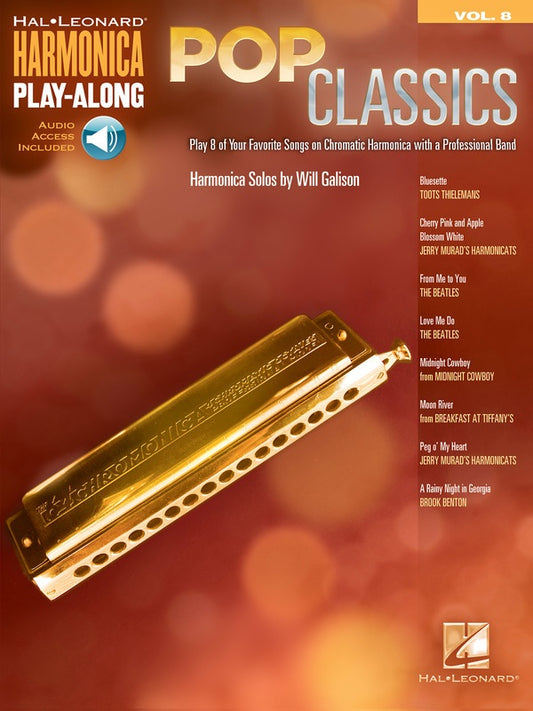 Pop Classics Harmonica Playalong V8 Bk/Ola