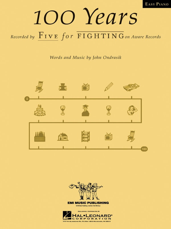100 Years Easy Piano Sheet Music Book