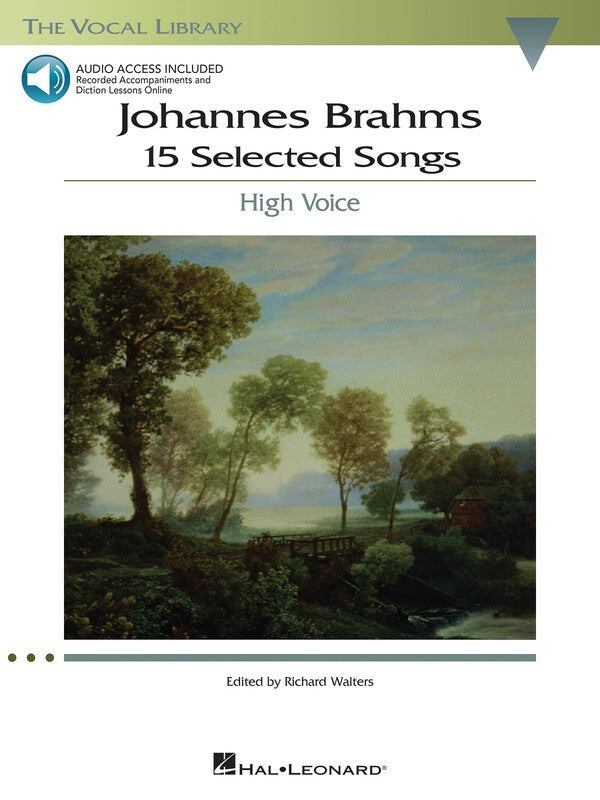 Brahms - 15 Selected Songs High Voice Bk/Ola
