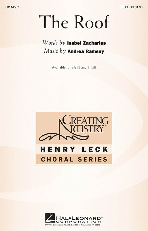The Roof - Tenor/Bass TTBB Voicing Sheet Music