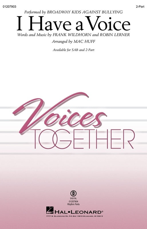 I Have A Voice 2 Part