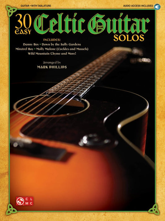 30 Easy Celtic Guitar Solos Notes & Tab Book/Cd