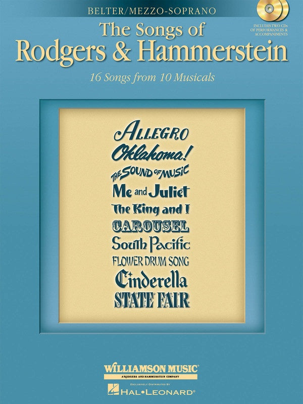 Songs Of Rodgers And Hammerstein Belter Bk/2Cd