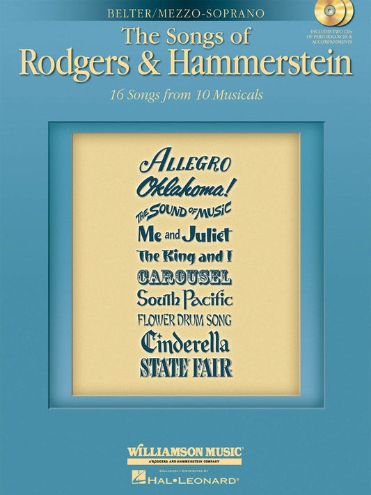 Songs Of Rodgers And Hammerstein Belter Bk/2Cd