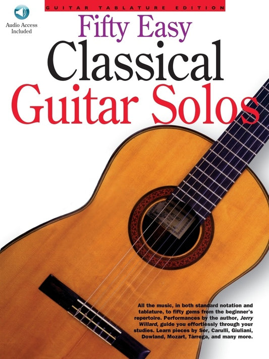 50 Easy Classical Guitar Solos Tab Bk/Ola