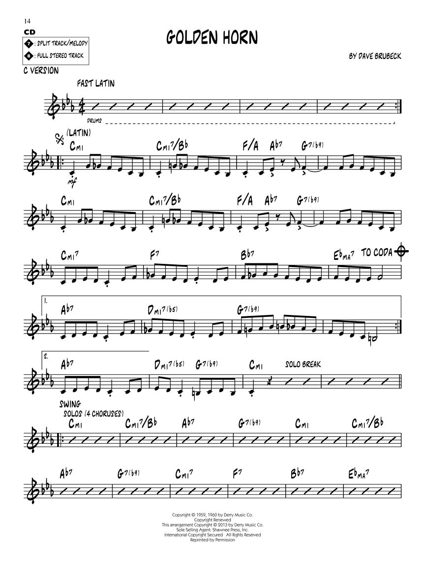 Dave Brubeck - Jazz Play Along Volume 161 Book/Cd