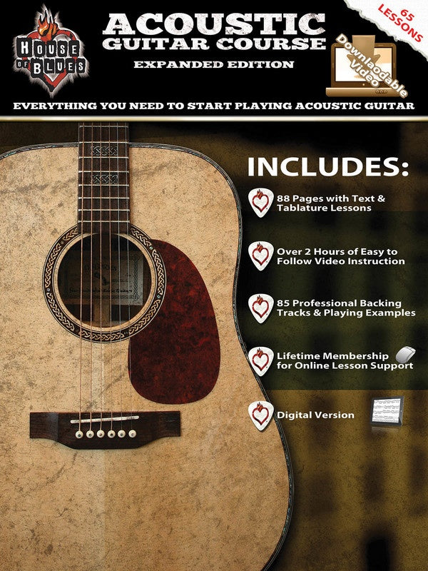 House Of Blues Acoustic Guitar Course Book/Olm