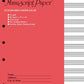 Standard Loose Leaf Manuscript Paper (Pink Cover) - Music2u