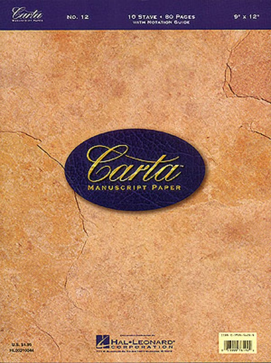 Carta Manuscript Basic 80 Pages 10 Stave Pad