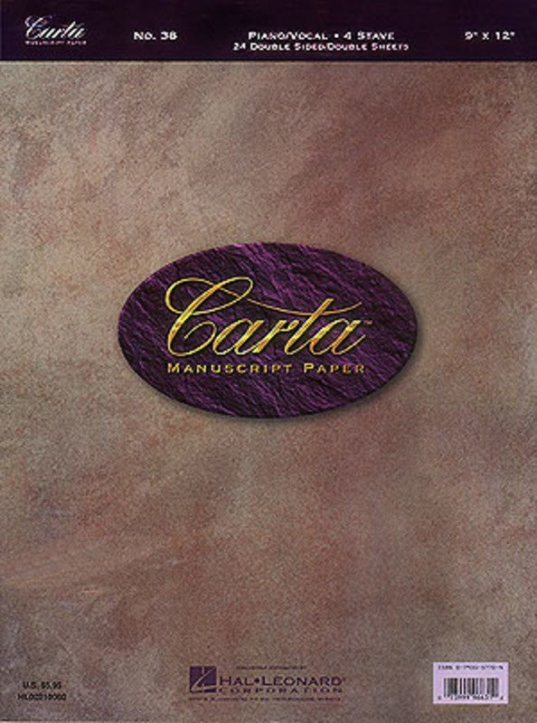 Carta Manuscript 24Shts 4Sys Pno/Vox