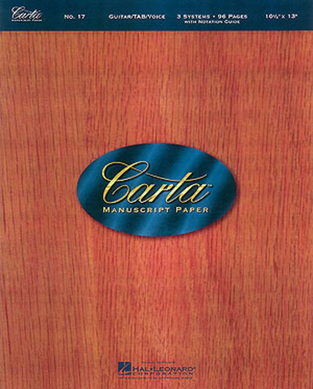 Carta Manuscript 96 Page Guitar/Tab/Vox Pad