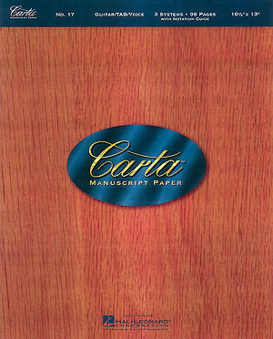 Carta Manuscript 96 Page Guitar/Tab/Vox Pad