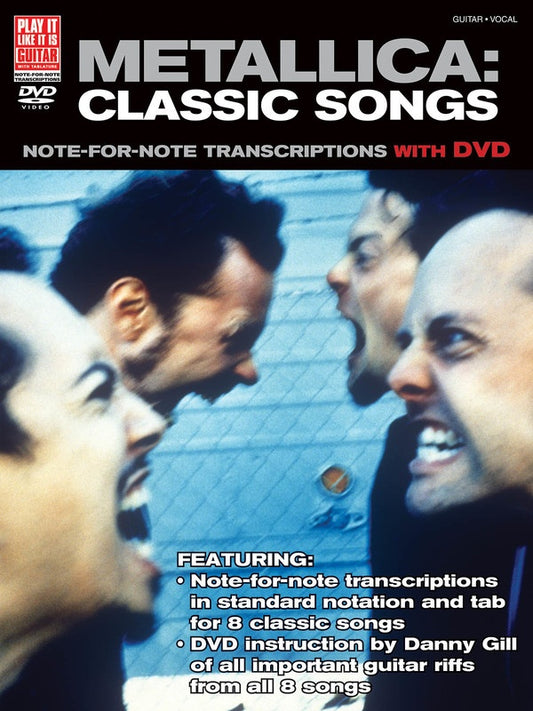 Metallica Classic Songs For Guitar Bk/Dvd Pili