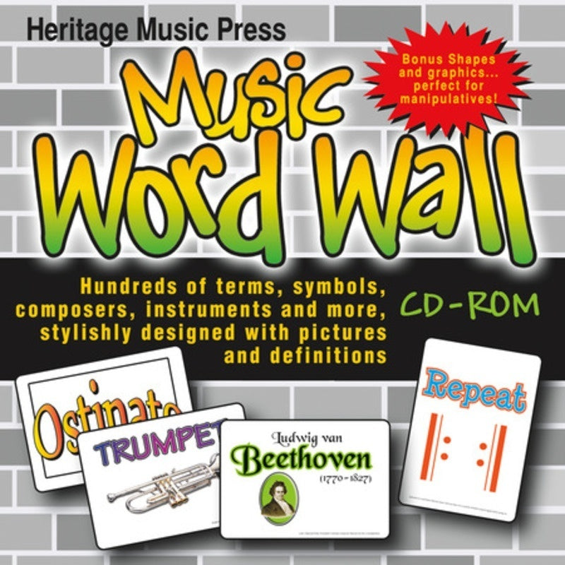 Music Word Wall Cd-Rom