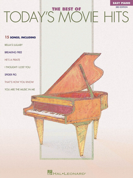 Best Of Todays Movie Hits Easy Piano 3Rd Edition