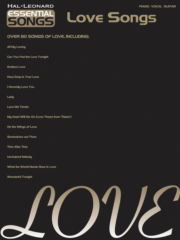 Basic Love Song Essential Songs Love Songs PVG – Music2u.com.au