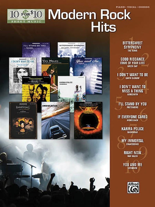 10 For 10 Modern Rock Hits PVG Songbook