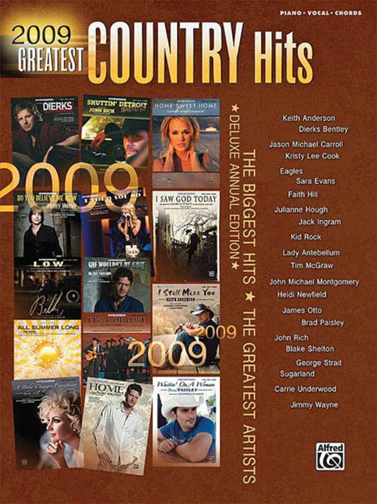 2009 Greatest Country Hits Book PVG