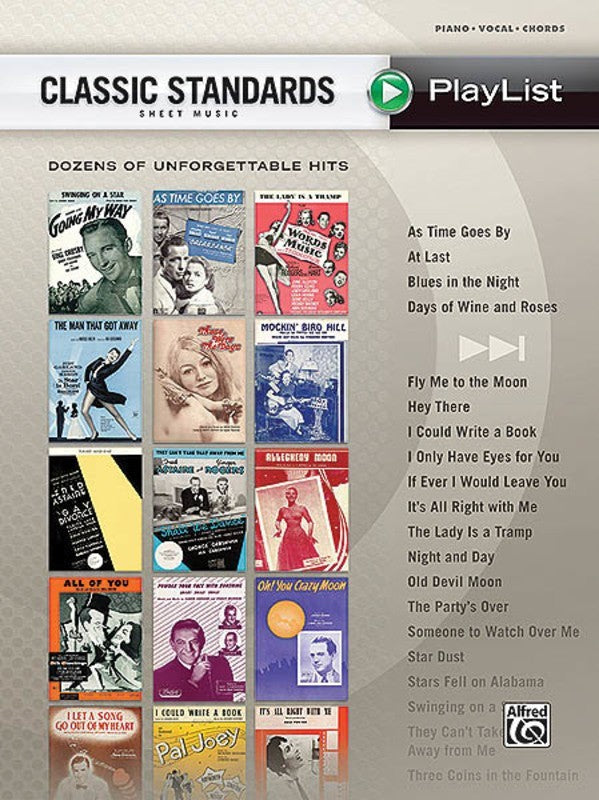 Classic Standards Sheet Music Playlist PVG