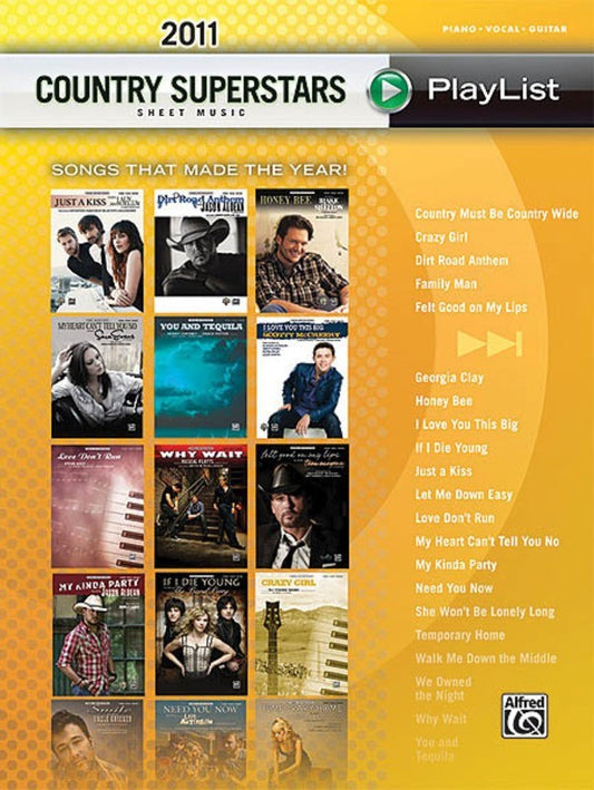 2011 Country Superstars Playlist PVG Book
