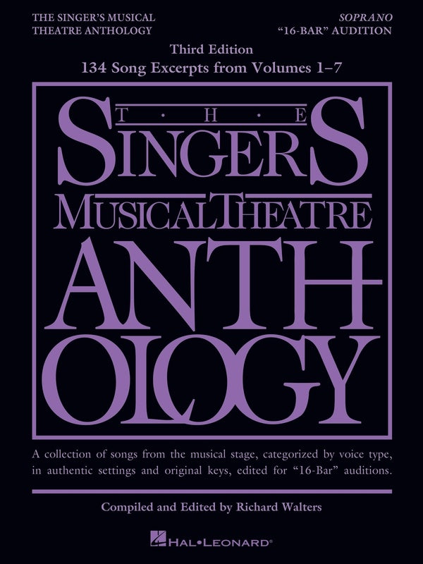 Singers Musical Theatre Anth 16 Bar Audition Soprano