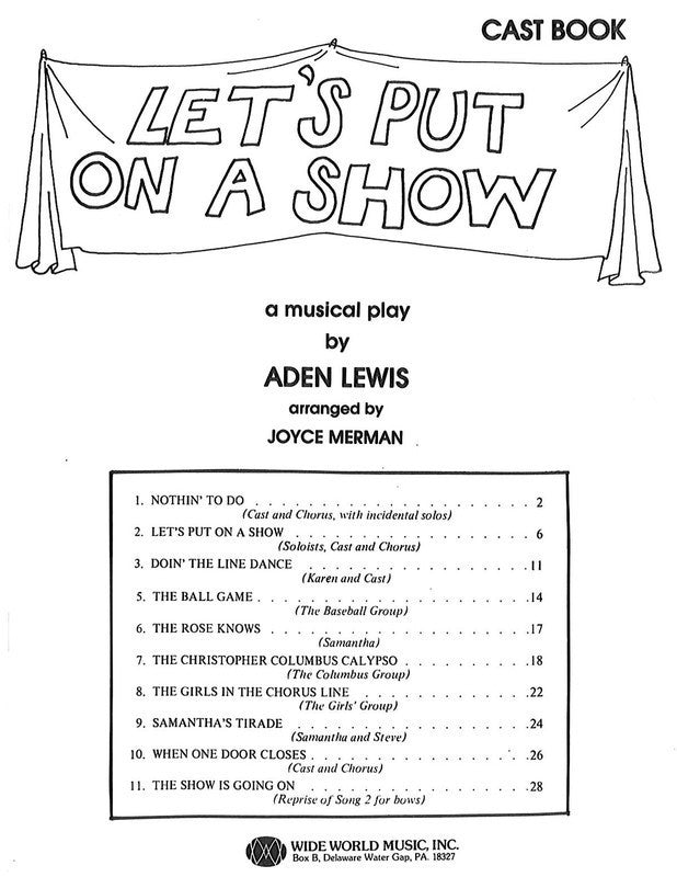 Lets Put On A Show Cast Book