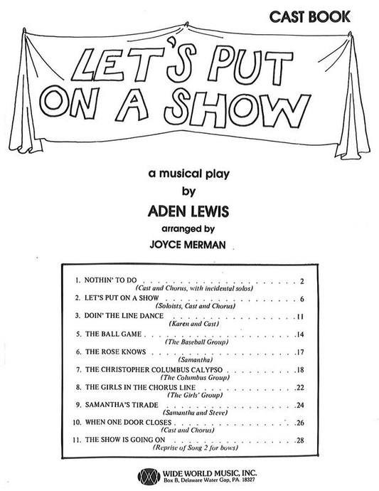 Lets Put On A Show Cast Book