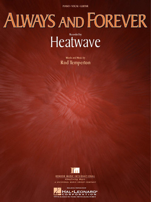 Heatwave - Always And Forever PVG Sheet Music