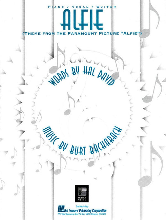 Alfie Theme - PVG Sheet Music