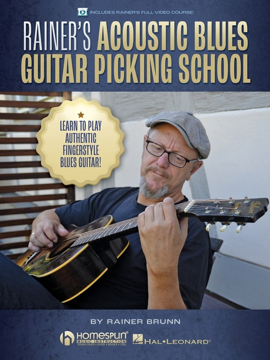 Rainers Acoustic Blues Guitar Picking School Bk/Olv