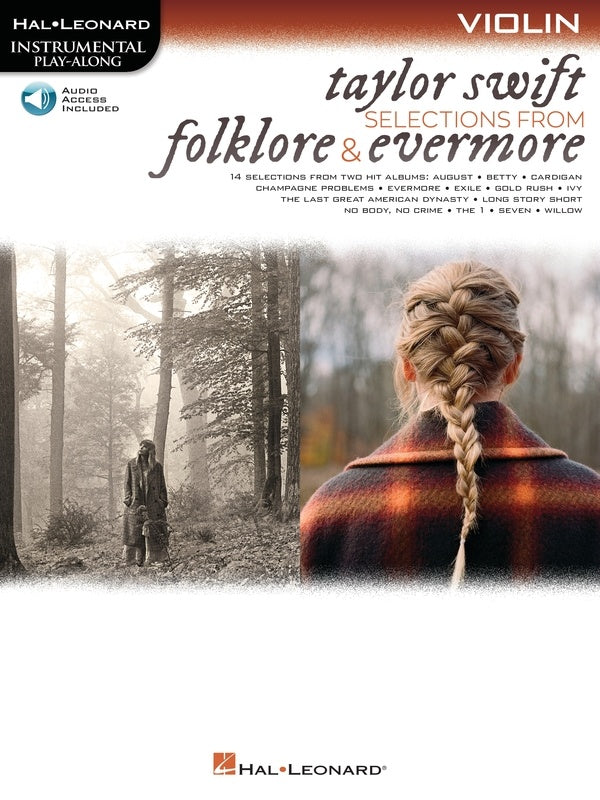 Taylor Swift - Folklore & Evermore Violin Play Along Book/Ola