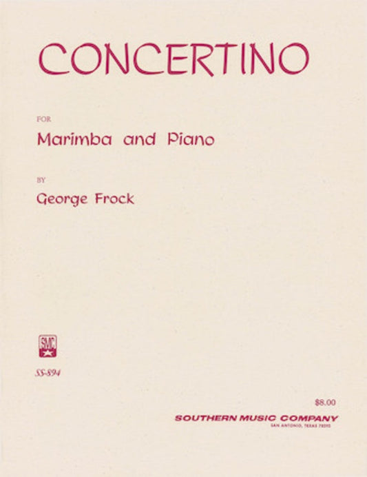 Frock - Concertino For Marimba/Piano Book
