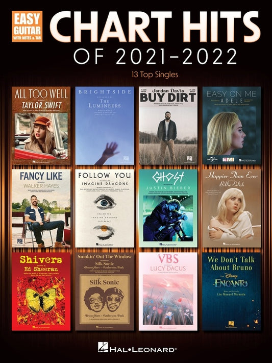 Chart Hits Of 2021-2022 Easy Guitar Notes & Tab