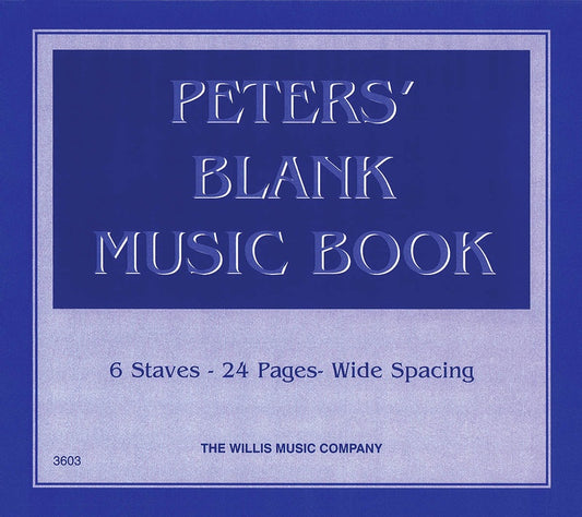 Peters Blank Music Book (Blue)