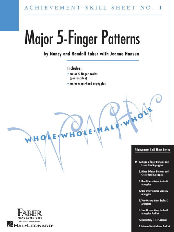 Achievement Skill Sheet 1 Major 5 Finger Pattern Book