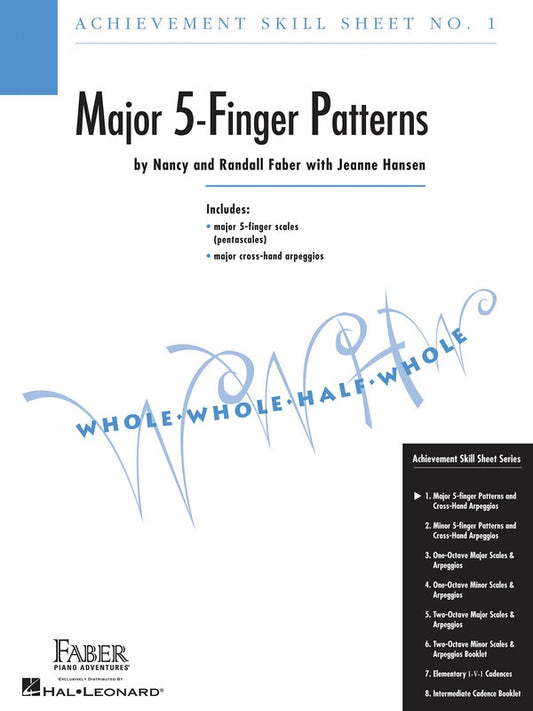 Achievement Skill Sheet 1 Major 5 Finger Pattern Book
