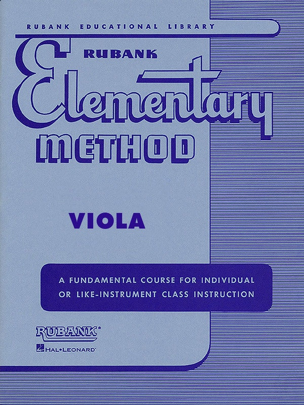 Rubank Elementary Method - Viola Book