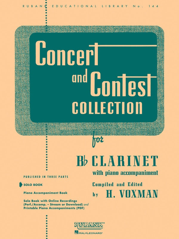 Concert And Contest Bb Clarinet Solo Book